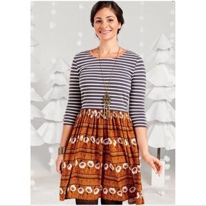 Matilda Jane Winsome Dress Once Upon A Time 3/4 Sleeve Pockets Soft Size Small